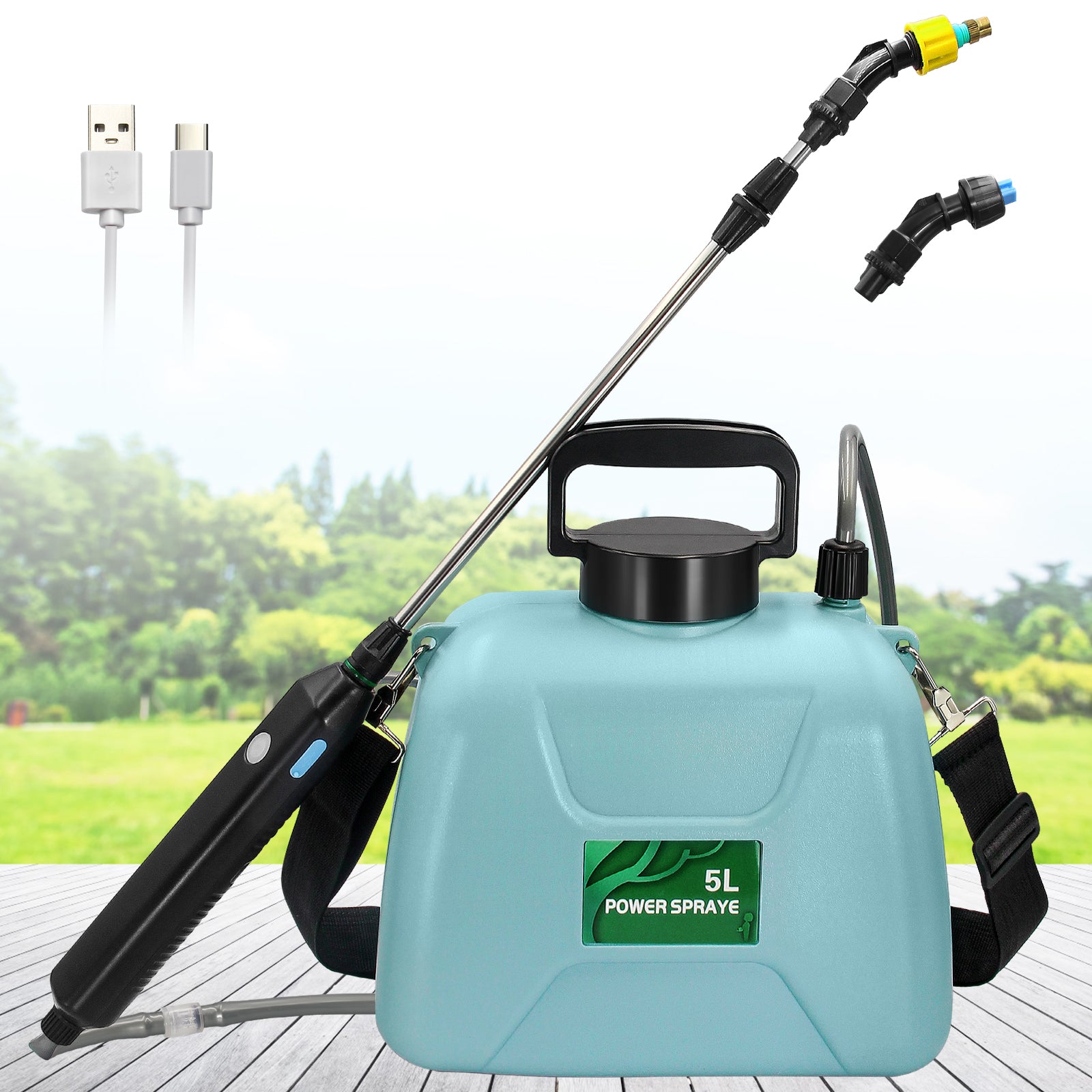 1.35 Gallon/5L Battery Powered Sprayer Portable Garden Sprayer